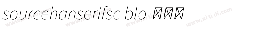 sourcehanserifsc blo字体转换